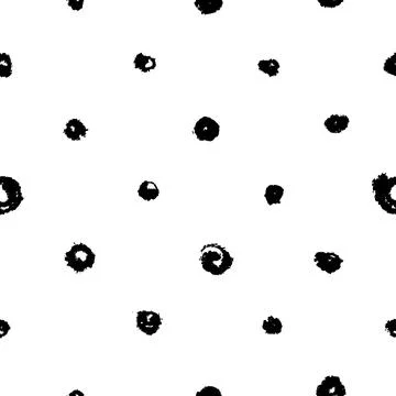 Inky Hand Drawn Dots Pattern on Blotting Paper Illustrazione stock