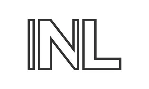 INL logo design template with strong and modern bold text. Initial based ve.. Stock Illustration