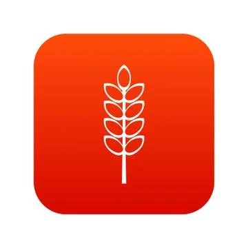 Inlet spike icon digital red Stock Illustration