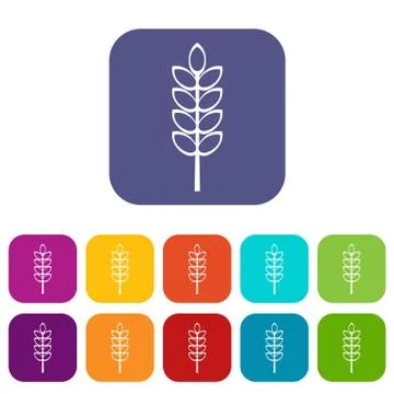 Inlet spike icons set flat Stock Illustration