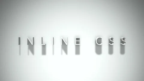 Inline css 3D title animation with shadows on a white background Stock Footage 297129098
