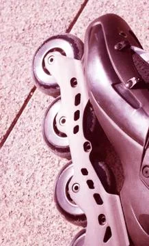 Inline freestyle roller skates Stock Photos
