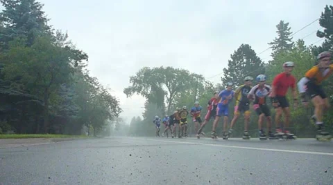 Inline Marathon 5 Stock Footage 10886627
