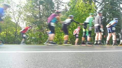 Inline Race 2 Stock Footage 10886774