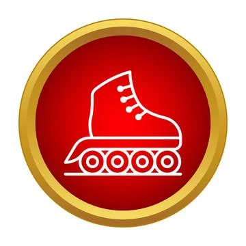 Inline roller skate icon for sport and recreation Stock Illustration