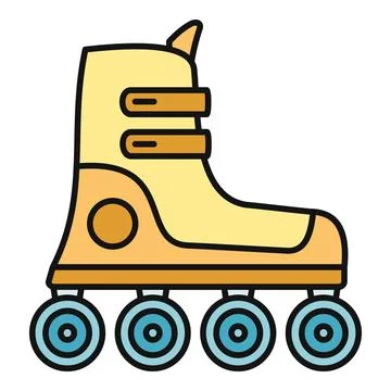 Inline roller skate providing recreation and sport activity fun Stock Illustration