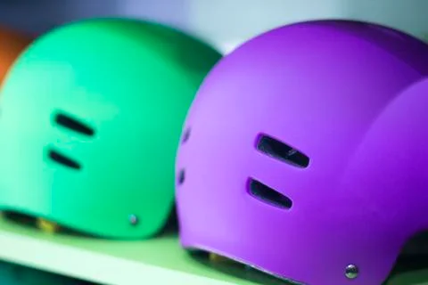 Inline roller skates helmet Stock Photos