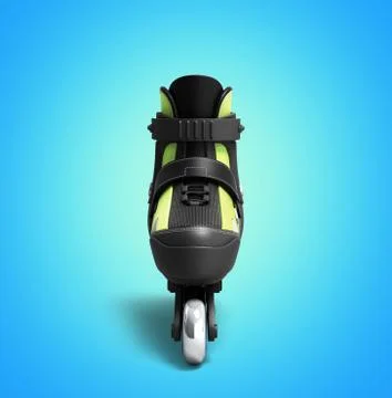 Inline rollers skates 3d render on gradient Stock Illustration