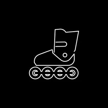Inline skates simple flat style icon illustration Stock Illustration
