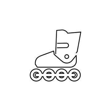 Inline skates simple flat style icon illustration Illustrazione stock