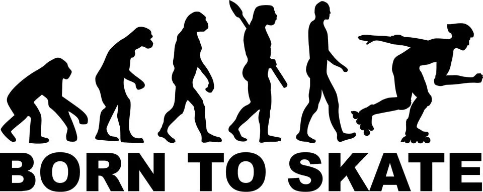 Inline Skating Evolution イラスト素材