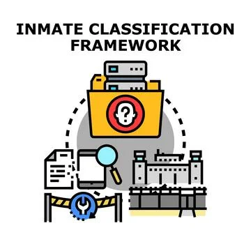 Inmate classification framework concept planning system Stock Illustration