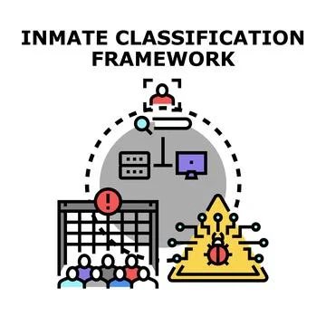 Inmate classification framework establishing risk assessment Stock Illustration