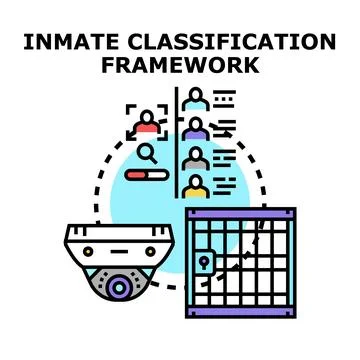 Inmate classification framework managing detention security system Stock Illustration