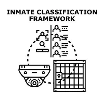 Inmate classification framework managing detention security system Stock Illustration