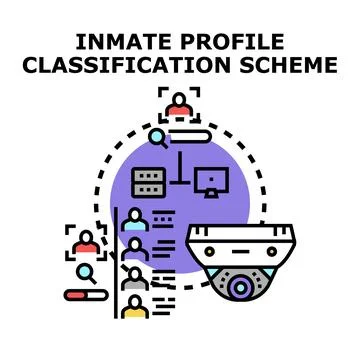 Inmate profile classification scheme analysis system Stock Illustration