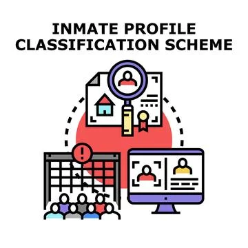 Inmate profile classification scheme vector icon イラスト素材