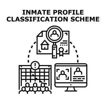 Inmate profile classification scheme vector icon イラスト素材