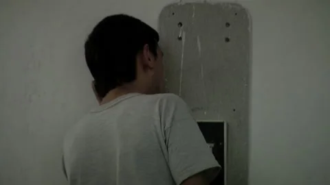 Inmate Talking on the Phone at Olmos Prison, Buenos Aires Province, Argentina.   Stock Footage 201644896