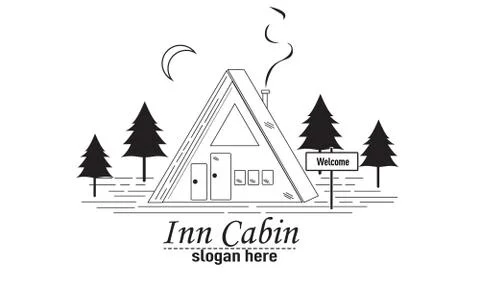 Inn Cabin Illustrazione stock