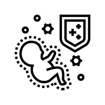 Innate immunity line icon vector illustration イラスト素材