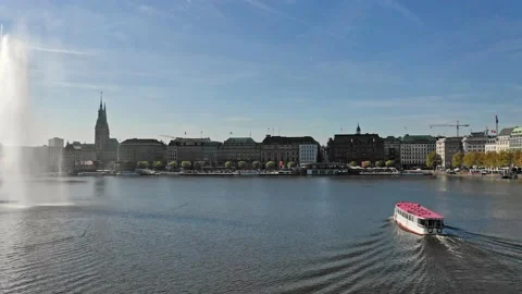 Inner Alster Lake Video stock 154475195