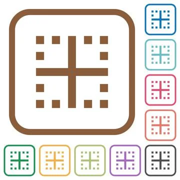 Inner borders simple icons Stock Illustration