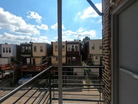 Inner City balcony view Stock Photos