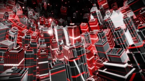 Inner City Looping Animation Stock Footage 73428050