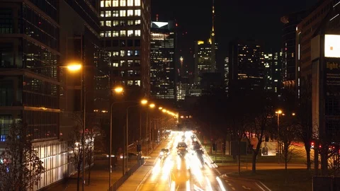 Inner City Traffic Timelapse Stock Footage 86285569