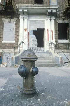 Inner city urban decay, South Bronx, NY City Stock Photos