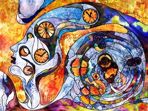 Inner Clock. Illustrazione stock