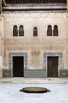 Inner courtyard of the Alhambra Stock Photos