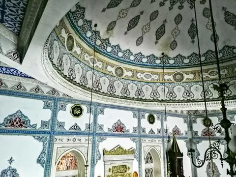 Inner Decorations of a Mosque Stock Photos