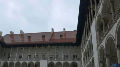 Inner Facade Wavel Castle Stock Footage 69269138