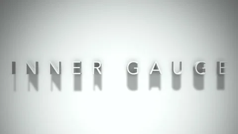 Inner gauge 3D title animation with shadows on a white background Vídeos de archivo 297800819