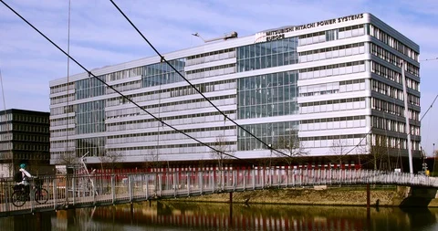 Inner harbor Duisburg Stock-Footage 127431062