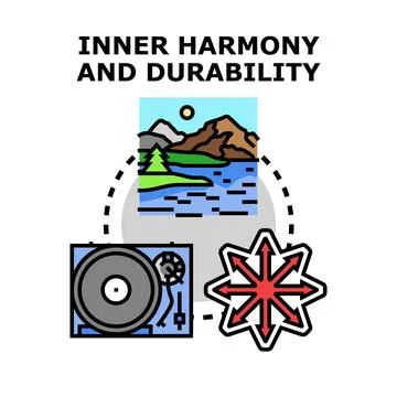 Inner harmony durability with balance of elements Stock Illustration