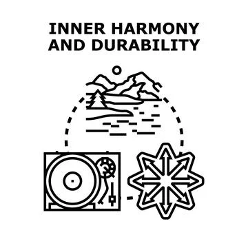 Inner harmony durability with balance of elements Stock Illustration