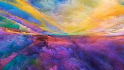 Inner Life of Abstract Landscape Illustration