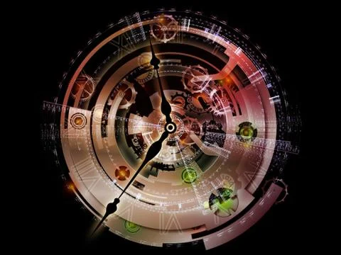 Inner Life of Clockwork Illustrazione stock