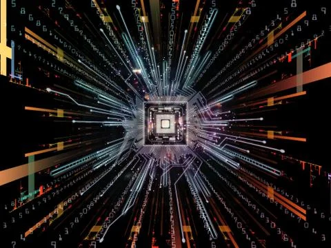 Inner Life of Computer 스톡 일러스트