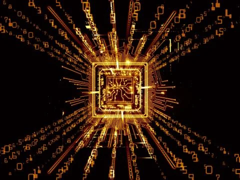 Inner Life of Computer 스톡 일러스트