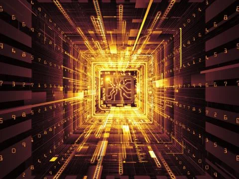 Inner Life of Computer 스톡 일러스트