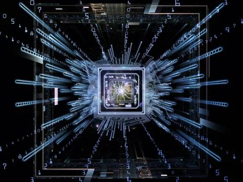 Inner Life of Computer 스톡 일러스트