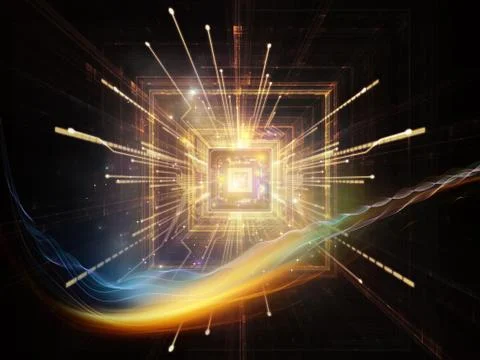 Inner Life of CPU Stock Illustration
