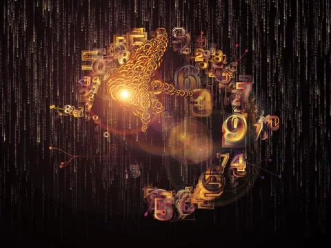 Inner Life of Data Set Stock Illustration