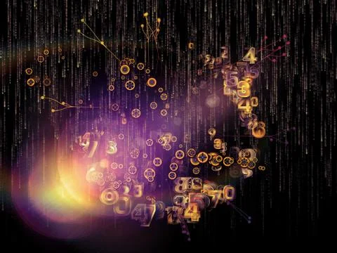 Inner Life of Data Set Stock Illustration