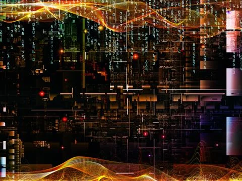Inner Life of Digital Network 스톡 일러스트