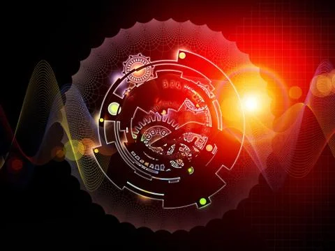 Inner Life of Digital Processing Stock Illustration